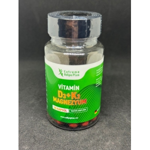 Adipo Plus Extreme Vitamin D3 + K2 + Magnezyum – Kemik, Bağışıklık ve Kas Desteği  30 Kapsül