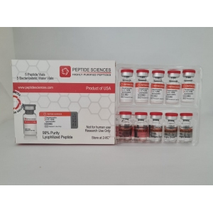 Peptide Sciences Tesamorelin + CJC-1295 + Ipamorelin Combo (6 mg / 3 mg / 3 mg) – 5 Flakon Set + Antibakteriyel Su