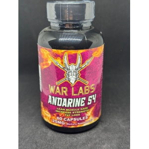 War Labs Andarine S4 25 mg – Yağ Yakımı & Sert Kas Görünümü | Güç ve Lean Kas Desteği | 60 Kapsül